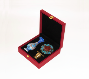 پک کادویی گلدان مینا - مخمل قرمز